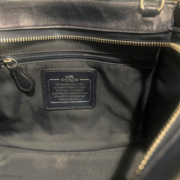 Coach Blue Swagger Bag with Floral Detail (includes shoulder strap) - Picture 6 of 9